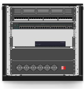 Armadio rack parete cablato