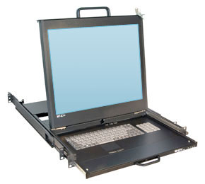 Terminale KVM 19” con monitor LCD, tastiera e touchpad